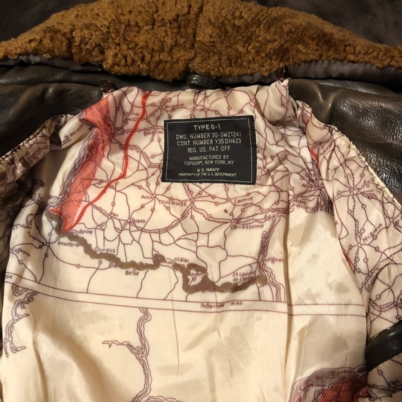 Top Gun Original PU Aviator leather Bomber - Picture 3 of 7